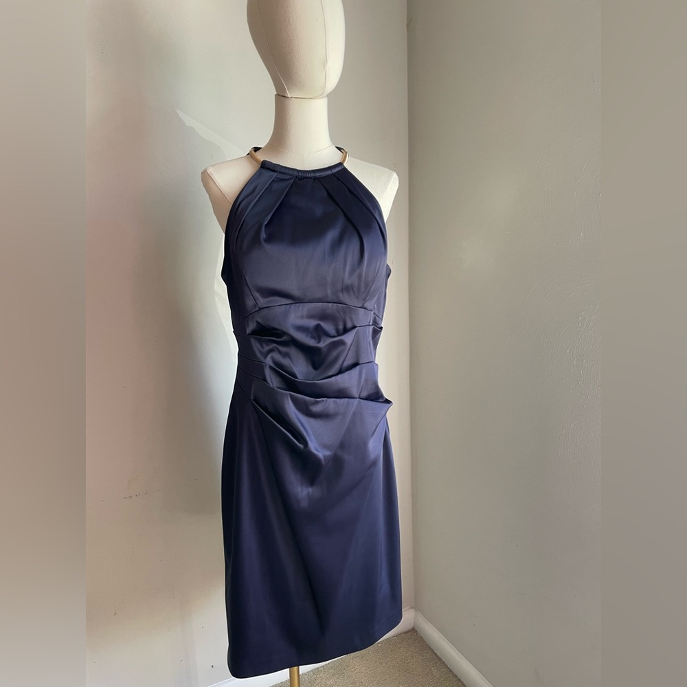 Eliza J 12 Elegant Navy Halter Dress